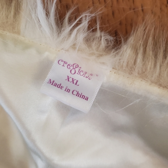 Cre8ions Faux Fur Vest - tans & cream - Picture 5 of 7